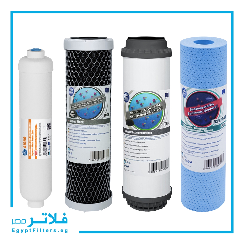 باكدج 4 شمعات أوروبي مبدئية مع بوست كربون من اكوا فلتر