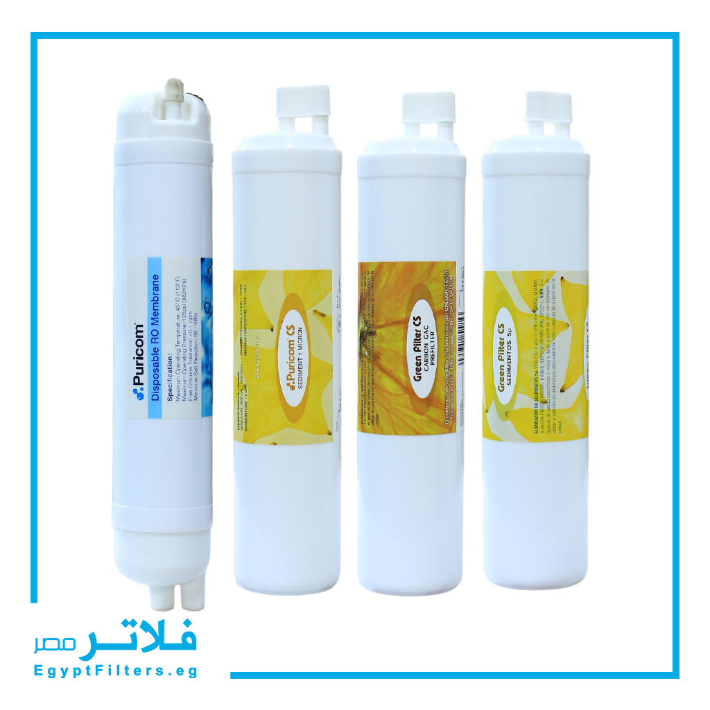 باكدج 4 شمعات كومباكت وممبرين RO كومباكت تايواني من بيوريكم