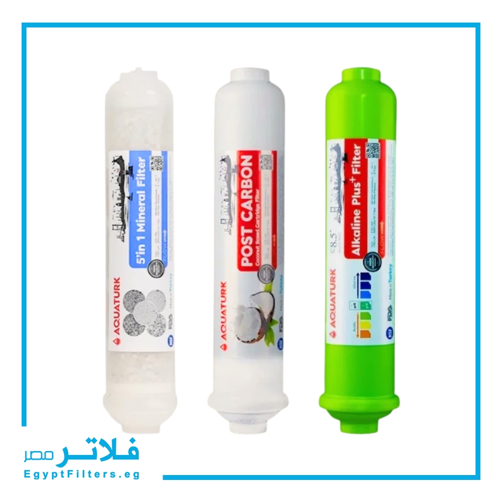 طقم 3 شمعات تركي بوست كربون وكالسيت والكالاين من اكوا ترك