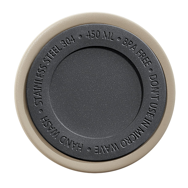 تانك مي مج حراري أستانلس ستيل ٤٥٠ مل - بزر أمان ٣٦٠° - أوف وايت