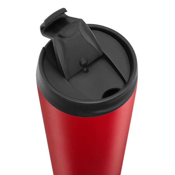 تانك مي مج حراري أستانلس ستيل ٤٥٠ مل - فليب كاب - أحمر غامق